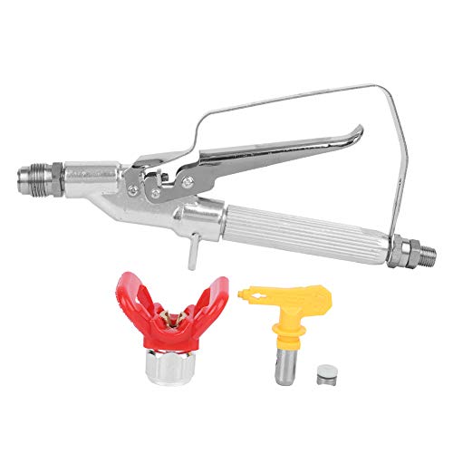 Airless Farbsprüher Hochdruck, Edelstahl Spritzpistole G1 / 4 Zoll, Ergonomischer Griff - Optimale Zerstäubung, Leicht Reinigung, Profi Werkzeuggestaltung von QWUUYEC