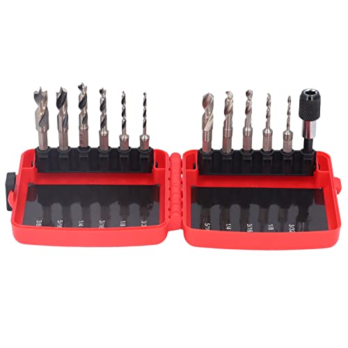 3 Punkt Bohrer Set, HSS Spiralbohrer 1/4 Zoll Schaft, 6-teilig, Hochwertiger Schnellarbeitsstahl - Präzise Bohrung, Hohe Konzentrizität, Für Holz Metall Kunststoff 3 Punkt Bohrer Set, HSS Spiralbohrer 1/4 Zoll Schaft, 6-teilig, Hochwertiger Schnellarbeitsstahl - Präzise Bohrung, Hohe Konzentrizität, Für Holz Metall Kunststoff von QWUUYEC