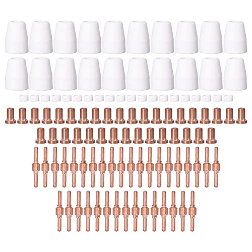 Brenner Zubehör Set 110 Stück, Porzellan Düsen und Verlängerte Elektroden, Hitzebeständig und Langlebig - Hochwertige Schneidleistung, Einfache Montage, Ideal für Nutzer Brenner Zubehör Set 110 Stück, Porzellan Düsen und Verlängerte Elektroden, Hitzebeständig und Langlebig - Hochwertige Schneidleistung, Einfache Montage, Ideal für Nutzer von QWUUYEC