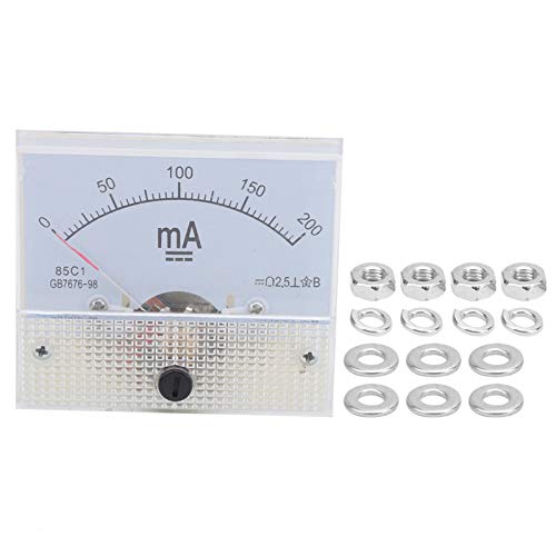DC Amperemeter 0-200MA – Präzisionsmessgerät mit klarer Skala + Hochgenauigkeit für Elektroanwendungen, Stromversorgung und Verteilung von QWUUYEC