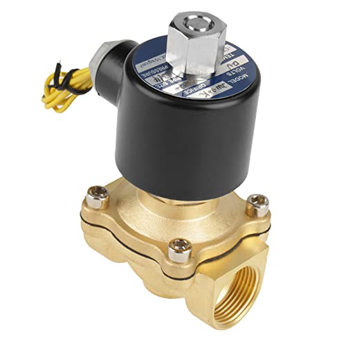 Elektromagnetventil G3 / 4", 12V DC, Messing, N/O Normal Offen - Kompaktes Design, Hohe Zuverlässigkeit, Für Wasser Luft Öl Steuerung von QWUUYEC