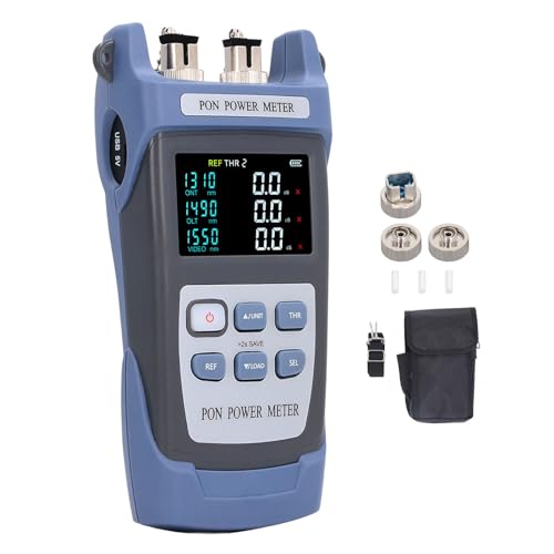 Fiber Optic Power Meter, Handheld PON Netzwerkgerät, Connector mit Farb - LCD Bildschirm - Präzise Messung, Datenspeicherung, Für FTTH und LWL Tests Fiber Optic Power Meter, Handheld PON Netzwerkgerät, Connector mit Farb - LCD Bildschirm - Präzise Messung, Datenspeicherung, Für FTTH und LWL Tests von QWUUYEC