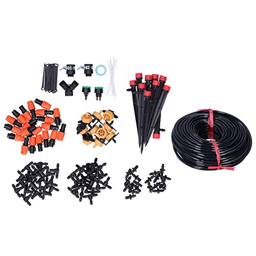 Gartenschlauch 40M 4/7 Schlauch Tröpfchenbewässerung Bewässerungssystem für Gewächshaus und Rasen - Präzise Wasserersparnis, Einfache Installation, Vielseitig Einsetzbar von QWUUYEC