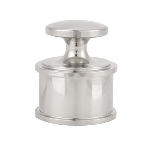 Leather Press Tool Aus Edelstahl, Schweres Gewicht, 906g, Silber - Stabiler Halt, Glatte Oberfläche, Ideal Für Lederverarbeitung Und Punzierstempel von QWUUYEC