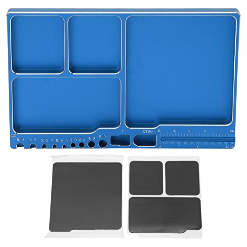 Magnetschraubenschale - Aluminiumlegierung Legierbarer Teile Organizer mit Magnetpolster für die Reparatur und Wartung von RC -Fahrzeugen (type 2) von QWUUYEC