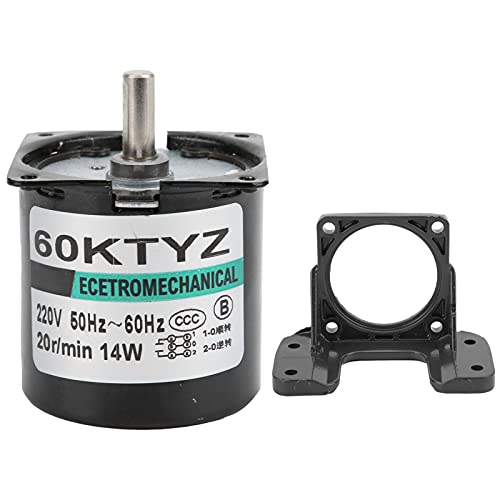 Motor Permanent Magnet AC Synchronmotor, 20rpm, AC220V, Getriebemotor - Hohe Zuverlässigkeit, Metallgetriebe, Für CNC Werkzeugmaschinen und Elektronikfertigung (Typ 1) von QWUUYEC