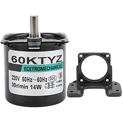 Motor Permanent Magnet AC Synchronmotor, 20rpm, AC220V, Getriebemotor - Hohe Zuverlässigkeit, Metallgetriebe, Für CNC Werkzeugmaschinen und Elektronikfertigung (Typ 3) von QWUUYEC