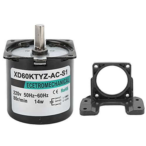 Motor Permanent Magnet AC Synchronmotor, 20rpm, AC220V, Getriebemotor - Hohe Zuverlässigkeit, Metallgetriebe, Für CNC Werkzeugmaschinen und Elektronikfertigung (Typ 7) von QWUUYEC