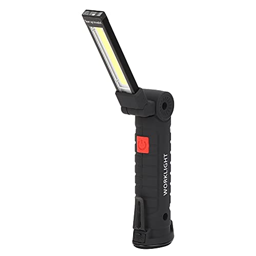 Portable LED Taschenlampe – USB wiederaufladbare Lampe mit 5 Lichtmodi + Magnetfunktion für Camping, Notfälle und Wartungsarbeiten von QWUUYEC
