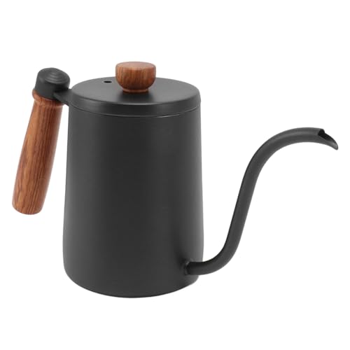 Pour Over Coffee Kettle 600ml Edelstahl Kaffeekessel mit Schwanenhals, Holzgriff - Präzise Wasserkontrolle, Vielseitig Einsetzbar, Ideal für Camping und Zuhause Pour Over Coffee Kettle 600ml Edelstahl Kaffeekessel mit Schwanenhals, Holzgriff - Präzise Wasserkontrolle, Vielseitig Einsetzbar, Ideal für Camping und Zuhause von QWUUYEC