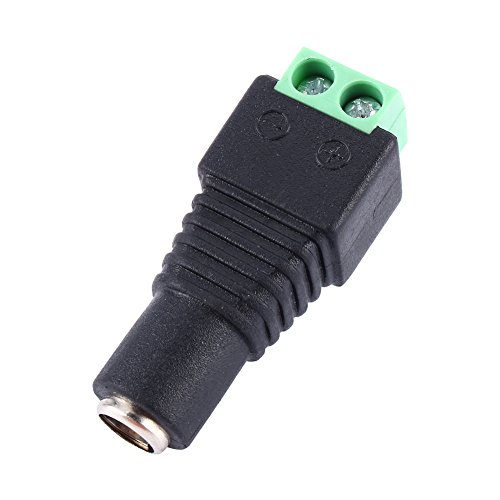 Power Plug 2.1x5.5mm Female Connector – Hochwertiger CCTV Kamera Adapter + Zuverlässige Stromübertragung + Einfache Verbindung für Sicherheitskameras von QWUUYEC