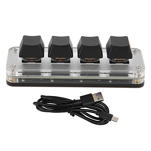QWUUYEC 4 programmierbare Tasten – Kompakte einhändig mechanische Tastatur mit einfach einstellbaren Kurzbefehlen + Plug & Play - Kompatibilität für und andere Systeme QWUUYEC 4 programmierbare Tasten – Kompakte einhändig mechanische Tastatur mit einfach einstellbaren Kurzbefehlen + Plug & Play - Kompatibilität für und andere Systeme von QWUUYEC