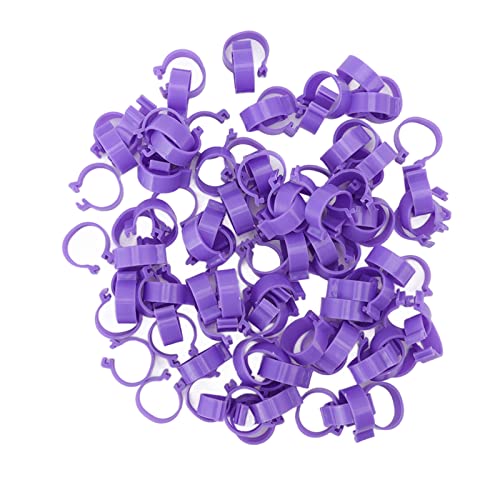 QWUUYEC Hühnerring – 100er Set langlebige Kunststoff - Ringe zur Identifizierung von Geflügel + wiederverwendbar und einfach zu markieren für Hühner, Enten, Gänse (25mm) von QWUUYEC