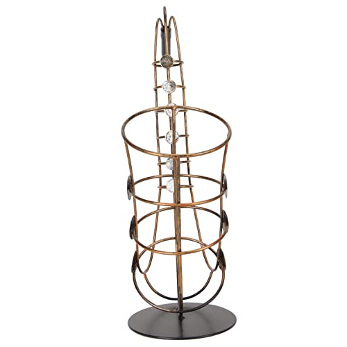 QWUUYEC Saxophon Wine Rack - handgefertigter Metall -Eisenhalter mit Retro -Musikdesign, Backfarbe für Küchentisch Dekor und Weinflaschenlager, ideales für Musik LO von QWUUYEC
