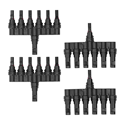 QWUUYEC Solar PV Connector Set, PPO Gehäuse, 1000V, 2 Stück - Selbstsichernd, Wasserdicht IP67, Für Solargeneration und PV Anlagen von QWUUYEC