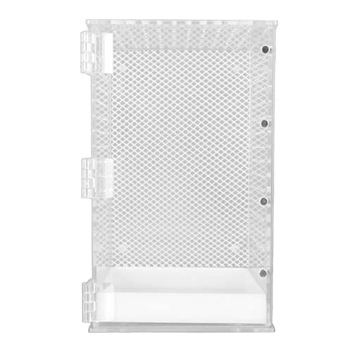 Reptilien Terrarium Tank Aus Acryl, Transparent, Für Leopardgecko Schlange Frosch L - Magnetische Tür, Gute Belüftung, Wasserdichtes Design Für Exotische Haustiere (M 300 ml 6,8x9,3 cm / 2,7x3,7 von QWUUYEC