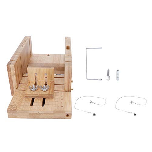 Seifenschneider Aus Bambus, Verstellbar, Seifen schneiden Werkzeug, 0.5-5cm Skala - Umweltfreundlich, Multifunktional für Seifenherstellung und Kuchen von QWUUYEC