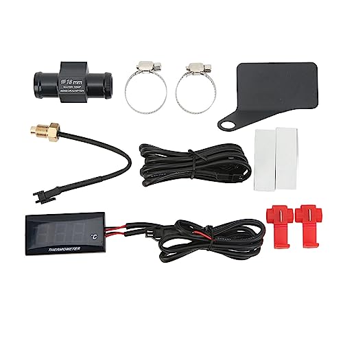 Universal Motorrad DC12V LCD Wasser - Temperaturanzeige – Superslim Design mit Backlight + 0-120℃ Messbereich für und andere Motorräder (Blaue Hintergrundbeleuchtung) von QWUUYEC