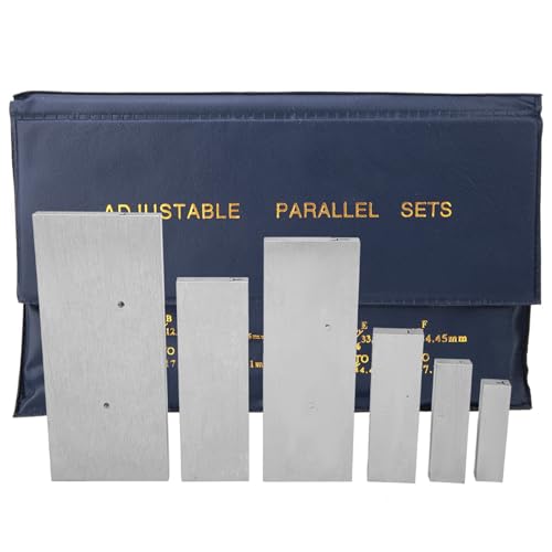 Verstellbare Stahl Parallelblöcke Set 6 Stück, Einstellbereich 3/8 bis 2-1/4 Zoll - Präzise Messung, Gleitfähig und Robust, Für Werkstatt und Fertigung Verstellbare Stahl Parallelblöcke Set 6 Stück, Einstellbereich 3/8 bis 2-1/4 Zoll - Präzise Messung, Gleitfähig und Robust, Für Werkstatt und Fertigung von QWUUYEC