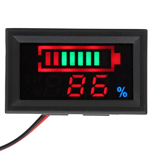 YB27VE Elektrischer Auto - LED - Voltmeter – Digitaler Doppeltester mit hoher Genauigkeit + kompakte Bauweise für Batterien, Motorräder, E - Bikes, Stromversorgung (Lithiumbatterie 48 V) von QWUUYEC