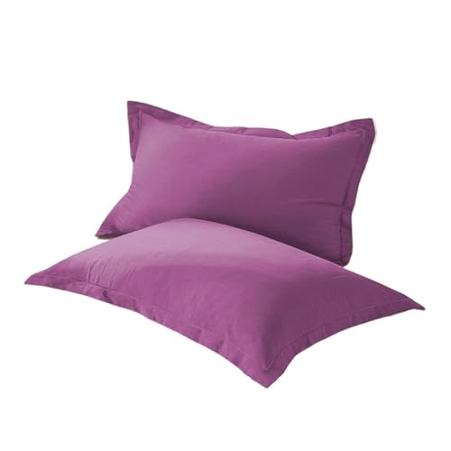 Kissenbezug 2pc Baumwolle einfarbig reaktiv gefärbt Stoff Kissenbezug Verschiedene Größen(Color 10,65x65cm) von QWWQYDY