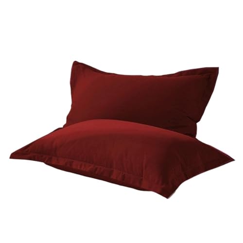 Kissenbezug 2pc Baumwolle einfarbig reaktiv gefärbt Stoff Kissenbezug Verschiedene Größen(Color 32,65x65cm) von QWWQYDY