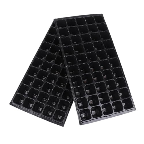QWWQYDY Anzuchtschale 10Pcs 50 Zellen Sämling Schalen Kunststoff Gartenarbeit Keimung Schwarz Container Garten Liefert von QWWQYDY