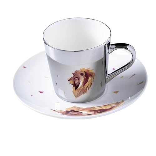 QWWQYDY Kaffeetassen Set Kaffeebecher Keramik Kaffeetasse und Untertasse Set Lustige Tassen(Color 17) von QWWQYDY