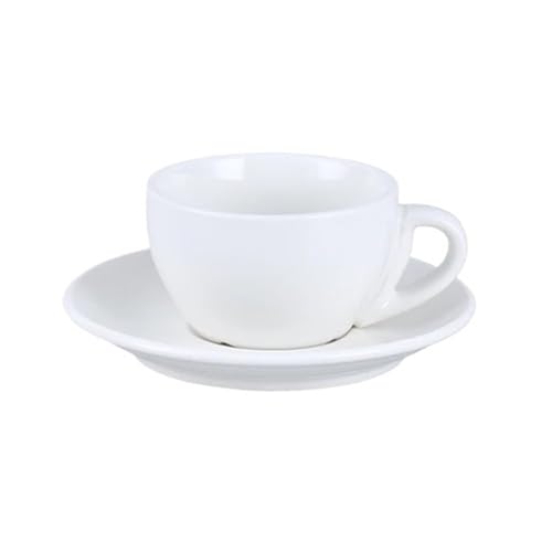 QWWQYDY Kaffeetassen Set Kaffeetasse und Untertasse Set Keramik Pure White Milch Teetasse(Style 18) von QWWQYDY