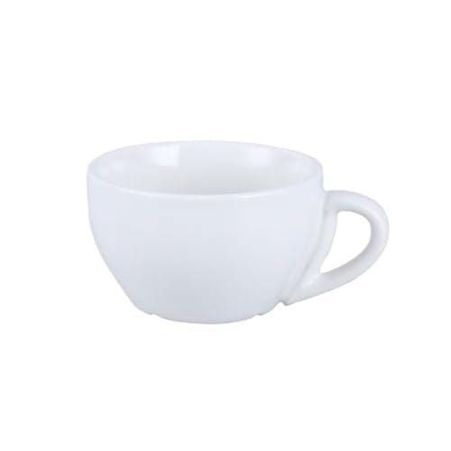 QWWQYDY Kaffeetassen Set Kaffeetasse und Untertasse Set Keramik Pure White Milch Teetasse(Style 19) von QWWQYDY