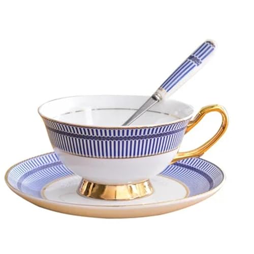 QWWQYDY Kaffeetassen Set Kreative Kaffeetasse Keramik Freizeit Nachmittagstee-Set mit Löffel(Color2) von QWWQYDY