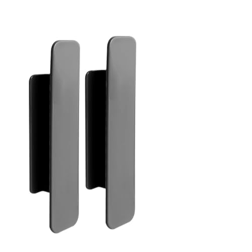 QWWQYDY Türknöpfe 4/2 STK Fensterschrank Schubladengriffe Selbstklebende Tür Kleiderschrank Griff Organizer Paste Öffnen Schiebetürknopf Hilfsgerät(Black,1 Set(2Pcs)) von QWWQYDY