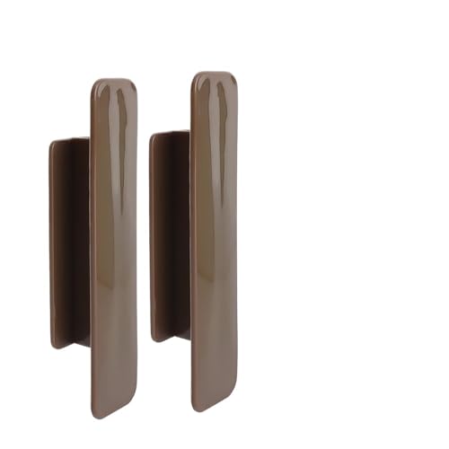 QWWQYDY Türknöpfe 4/2 STK Fensterschrank Schubladengriffe Selbstklebende Tür Kleiderschrank Griff Organizer Paste Öffnen Schiebetürknopf Hilfsgerät(Coffee,1 Set(2Pcs)) von QWWQYDY