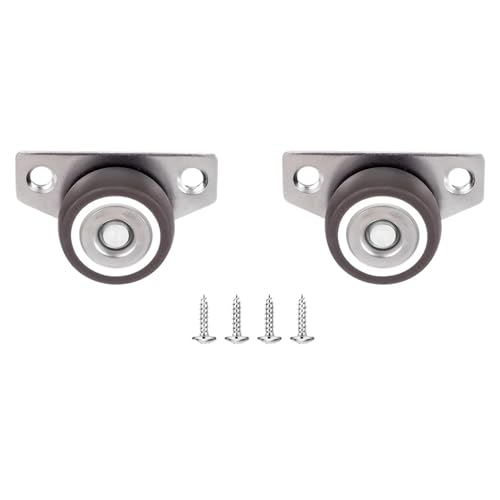 Schwerlastrollen 2/4 Stück seitlich montierte Rollen, 1,25 Zoll kleine Räder for Möbel, Schubladen, Tabletts, nicht drehbar, mit zwei Schrauben(2pcs) von QWWQYDY