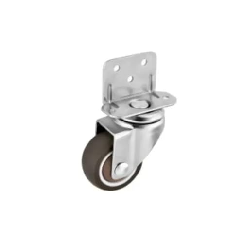 Schwerlastrollen 4 Stück Hochleistungs-Möbelrollen mit stummen Rollen, universelle seitlich montierte vom Typ L for Stühle, Werkbänke, weiche Gummirollen(4pcs no brake,1.25 inch) von QWWQYDY