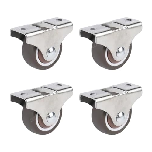 Schwerlastrollen 4Pcs 1 zoll Kleine Caste Weiche Gummi Rad Roll Castor Mini Caster for Warenkorb Schublade(4pcs) von QWWQYDY