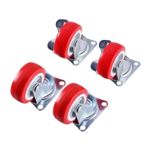 Schwerlastrollen 4pc 2 Zoll Heavy Duty Möbel Caster Räder Mit Bremse 360 Grad Drehbare Swivel Gummi Roller for Trolley Schwerlastrollen 4pc 2 Zoll Heavy Duty Möbel Caster Räder Mit Bremse 360 Grad Drehbare Swivel Gummi Roller for Trolley von QWWQYDY