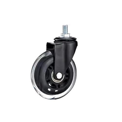 Schwerlastrollen 5 Pcs 3-zoll M6/M8/M10 PU Schraube Roller Eis Rad Unterhaltung Ausrüstung Universal Stumm Caster(M10x15mm) von QWWQYDY