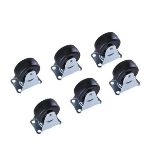 Schwerlastrollen 6 PCS 2 Zoll Licht Gummi Pulley Castor Räder Durchmesser 50mm Möbel One-Way Schwerlastrollen 6 PCS 2 Zoll Licht Gummi Pulley Castor Räder Durchmesser 50mm Möbel One-Way von QWWQYDY