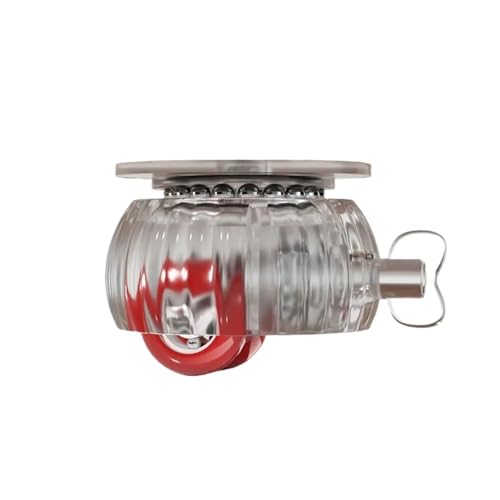Schwerlastrollen Mit Bremse Klebstoff Universal Rad Edelstahl Perlen Haushalt Möbel Rollen Roller Zubehör Paste(Clear,Red Wheel) von QWWQYDY
