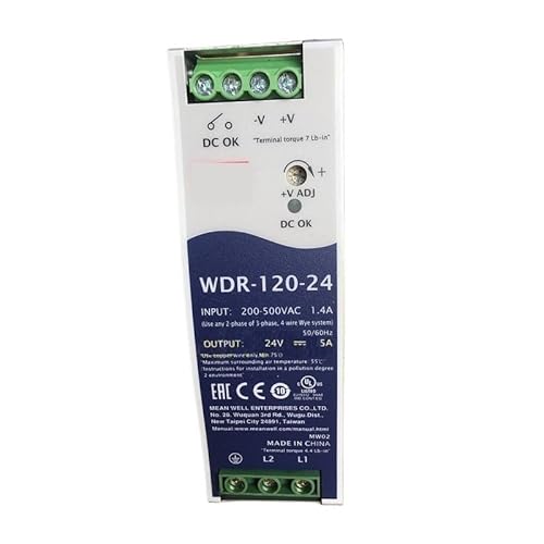 QWZBEIRUK WDR-120-24 24V 5A Single Output Industrial DIN Rail Power Single and Two Phase Wide Input Range QWZBEIRUK WDR-120-24 24V 5A Single Output Industrial DIN Rail Power Single and Two Phase Wide Input Range von QWZBEIRUK