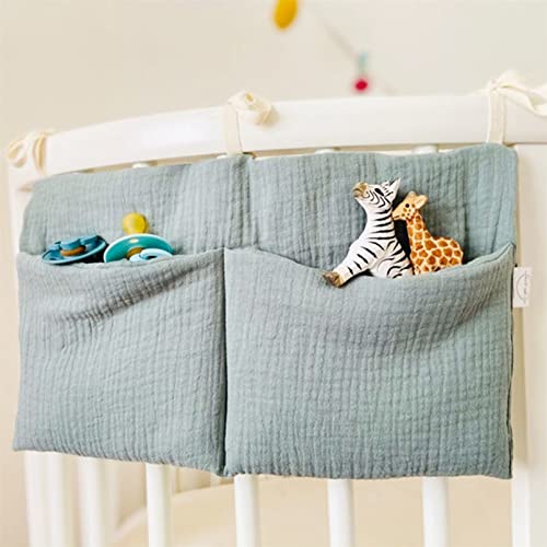 QXPDD Baby Kinderzimmer Organizer Baby Windel Caddy Hängeorganizer für Kleidung Windeln Spielzeug, Hängen an Krippe, Wickeltisch oder Wand,Grün von QXPDD