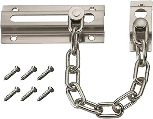 QXSJEDYCH Türsicherheitskette, Türriegelschloss, Haussicherheitsriegelkette Türschutz Sicherheitstürkettenschloss Anti-Diebstahl-Türkette Türriegel-Türschloss-Hardware Schlösser von QXSJEDYCH