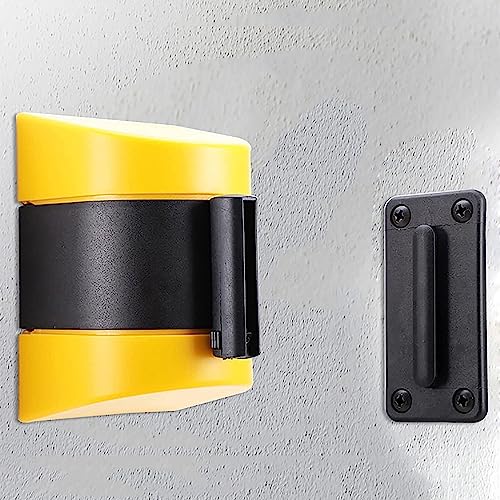 QXSJEDYCH Verdickte einziehbare Barriere, 10 Meter Crowd Control-Montagestreifen, einziehbare Seilbarriere mit ABS-Gehäuse, einziehbar Seil von QXSJEDYCH