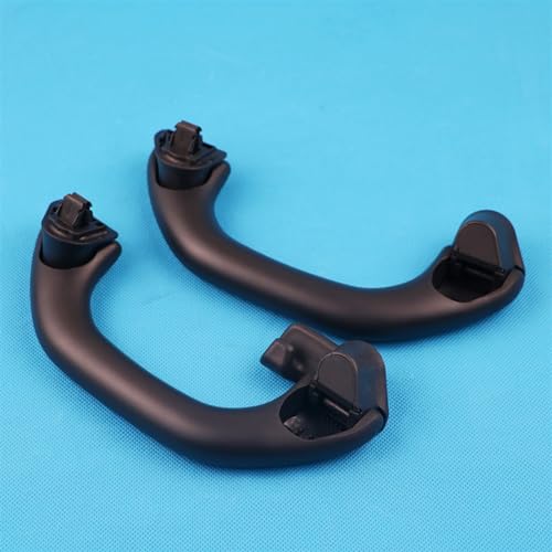 QXWRLD Schwarze vordere und hintere Autodach-Handlauf-Innendecken-Zuggriffe, für VW Polo 6R 9N 2011–2018 6R0857607B 6R0857607C Haltegriff Ersatz (vorne und hinten) von QXWRLD