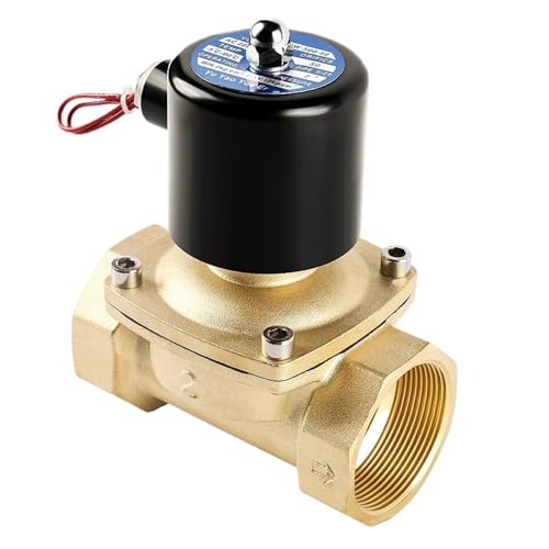 1/2 "3/4" 1 "2" zoll Normalerweise Geschlossen Messing Magnetventil 220VAC 110VAC 24VDC 12VDC 24VAC Direkt Wirkenden for Wasser Gas Öl(1-1/2",220VAC) von QXYSLHKC