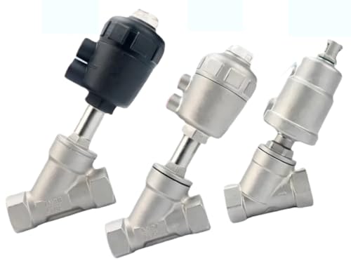 1/4 "3/8" 1/2 "3/4" 1 "-2" weibliche Y Geformt 304 316 Edelstahl Pneumatische Betätigte Winkel Sitz Ventil Dampf Gas Öl Wasser(DN40 Actuator-80mm,BSPT SS304_C_NORMALLY CLOSE) von QXYSLHKC