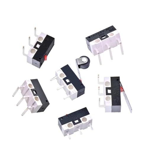 10 PCS Kleiner Grenzmikroschalter Autoschalter mit Scrollrad-Mikroschalter Gebogener Fußbogengriff Mikroschalter Mausschalter(YELLOW 24VAC/DC) von QXYSLHKC