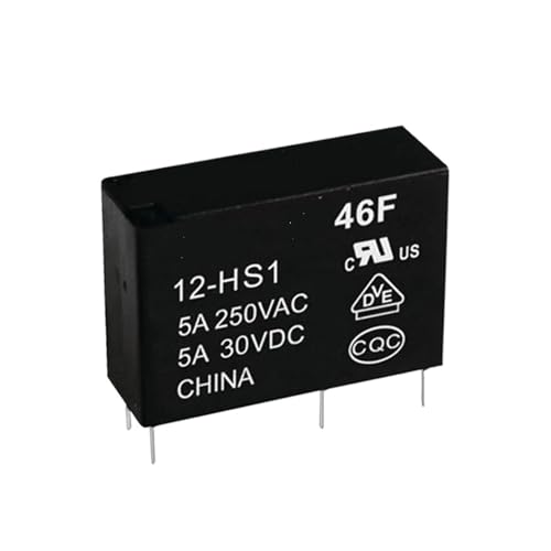 100 stücke 5A HF46F Relais 4Pin HF46F-5-HS1 HF46F-12-HS1 HF46F-24-HS1 Power Relais Eine Normale Offene 5 12 24 Vdc 5A 250VAC(5V) von QXYSLHKC