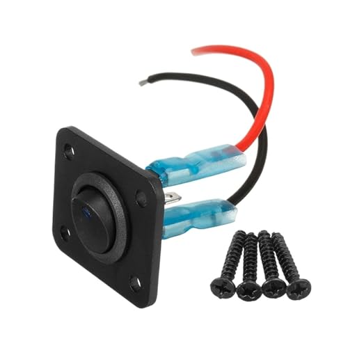 12V 1-4 Gang Universal Kippschalter Panel USB Auto Boot Marine RV Lkw Blau LED Styling Zubehör Marine Wippschalter(Red) von QXYSLHKC